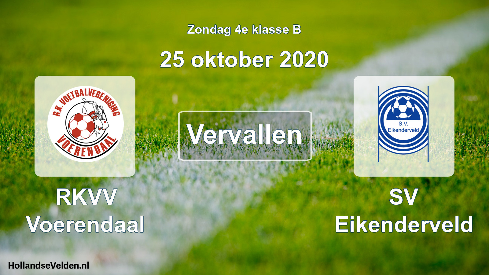 Scheduled Match: RKVV Voerendaal - SV Eikenderveld (25 October 2020)