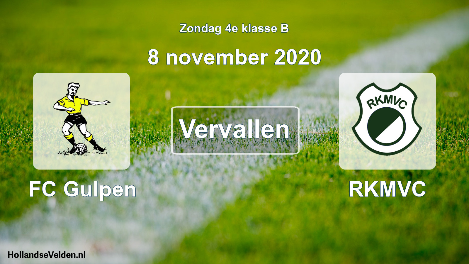 Scheduled Match: FC Gulpen - RKMVC (8 November 2020)