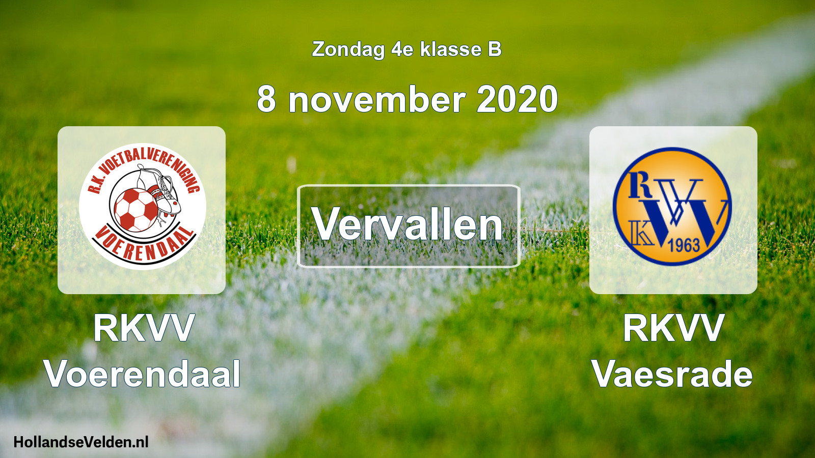 Scheduled Match: RKVV Voerendaal - RKVV Vaesrade (8 November 2020)