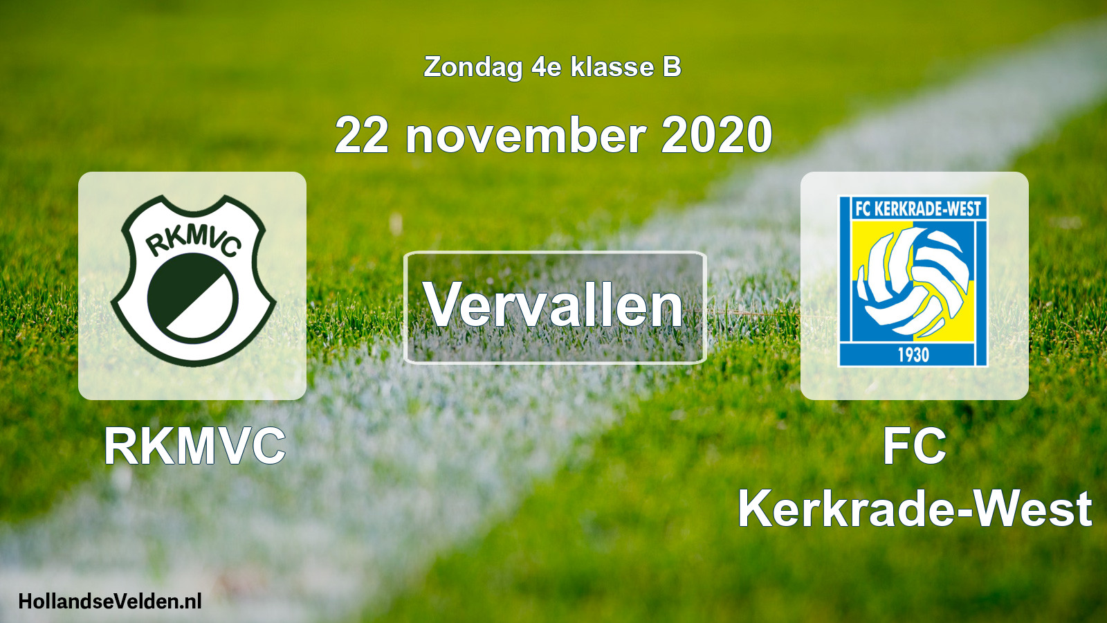 Scheduled Match: RKMVC - FC Kerkrade-West (22 November 2020)