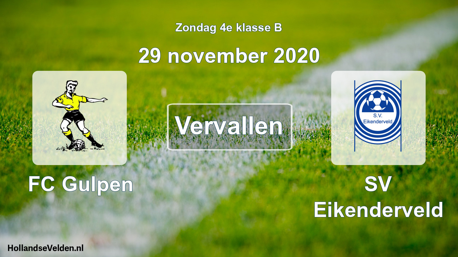 Scheduled Match: FC Gulpen - SV Eikenderveld (29 November 2020)