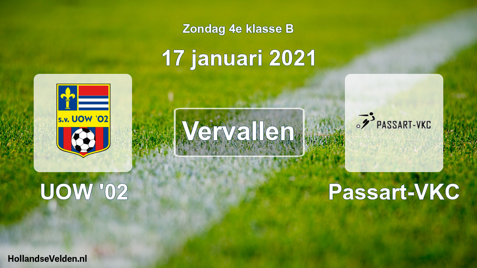 Scheduled Match: UOW '02 - Passart-VKC (17 January 2021)