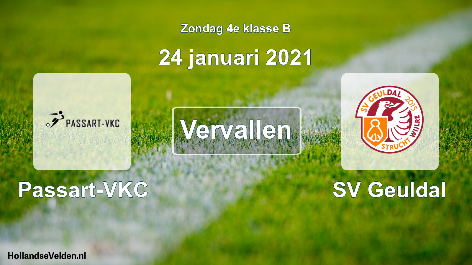 Scheduled Match: Passart-VKC - SV Geuldal (24 January 2021)