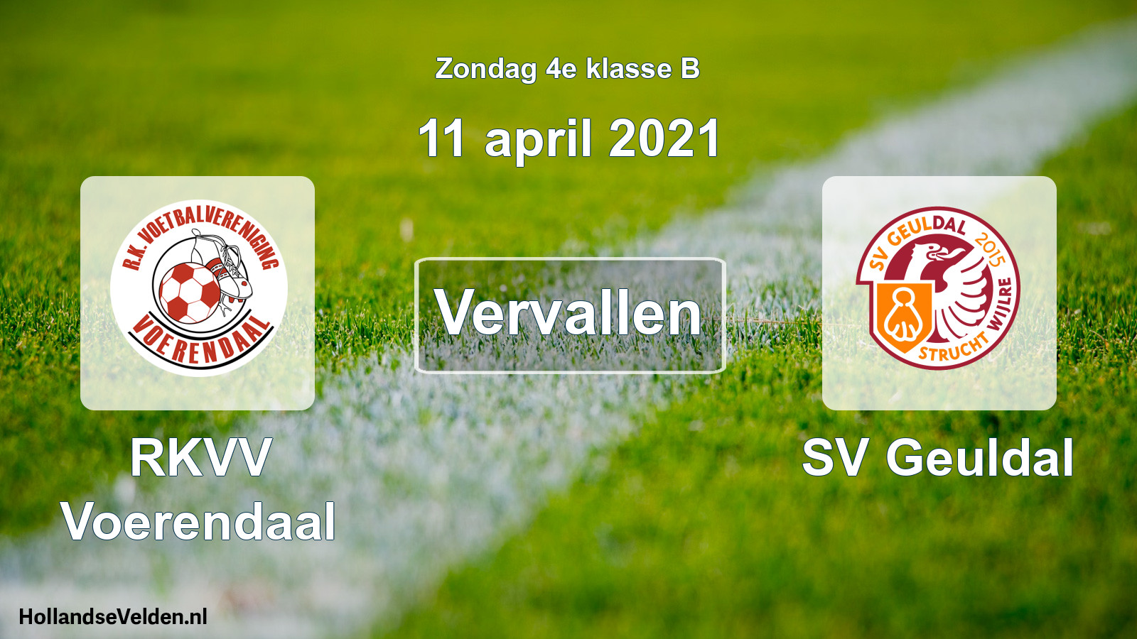 Scheduled Match: RKVV Voerendaal - SV Geuldal (11 April 2021)