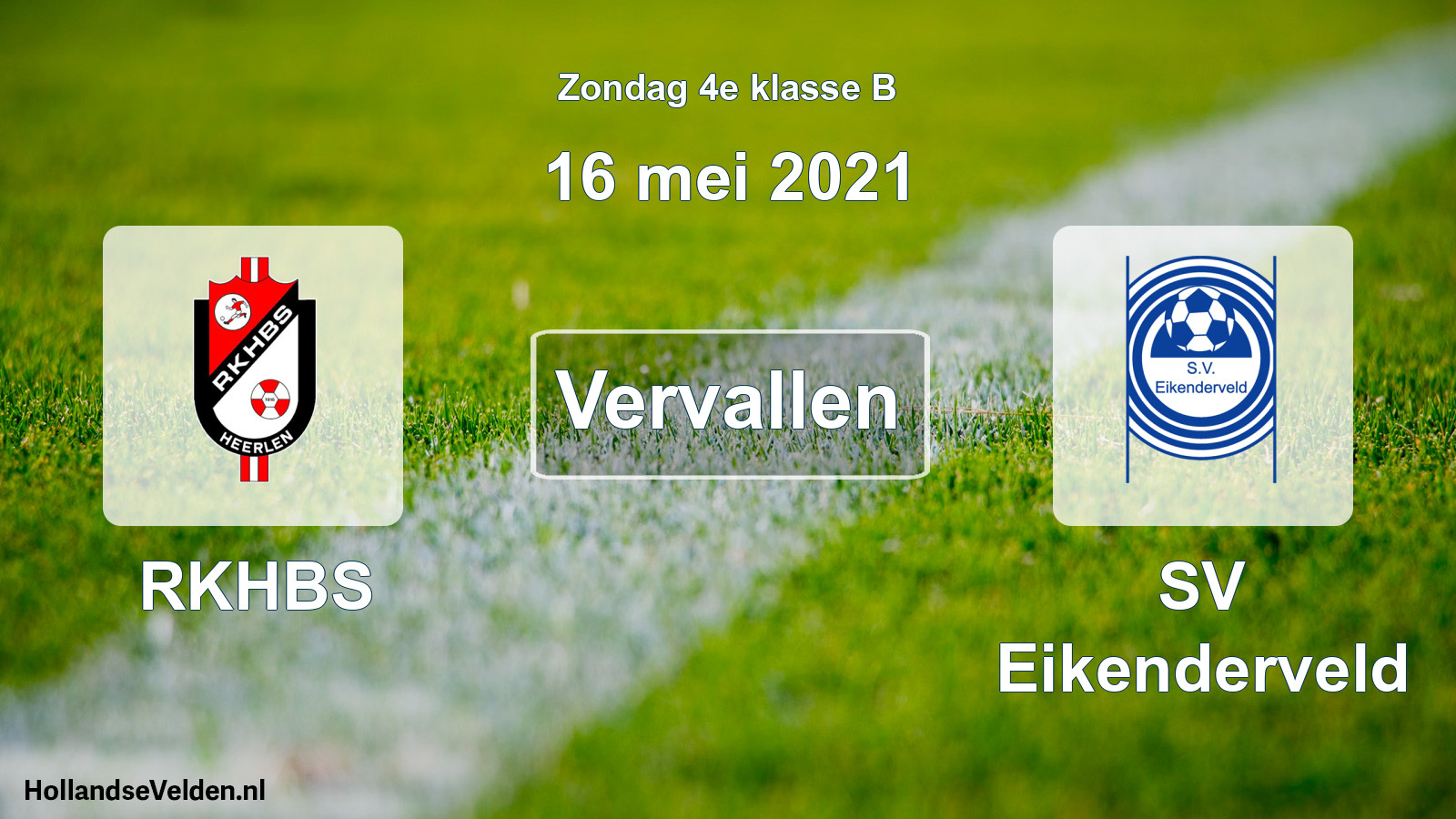 Scheduled Match: RKHBS - SV Eikenderveld (16 May 2021)