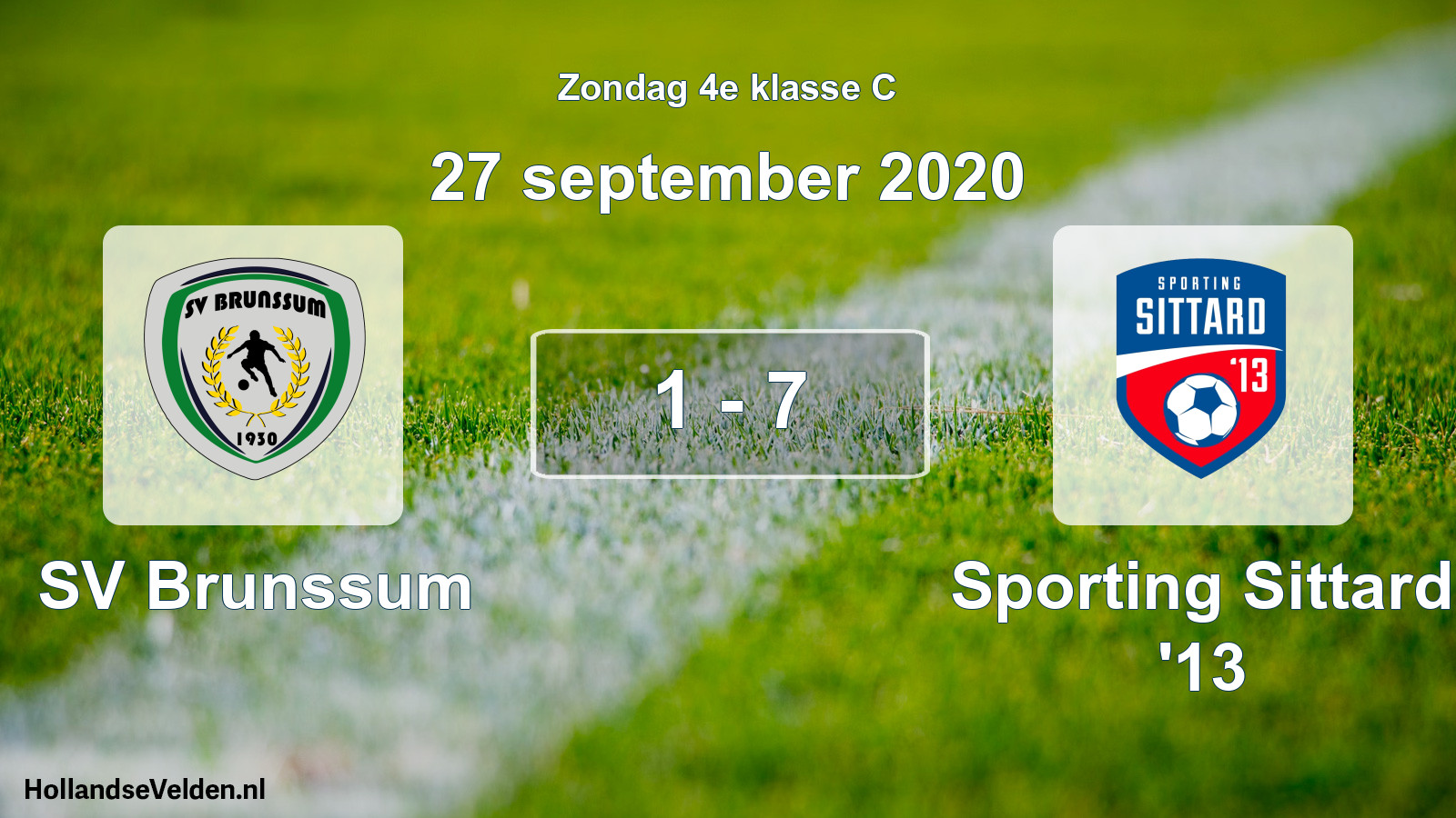 Total number of matches played: SV Brunssum - Sporting Sittard '13 1 - 7 (27 September 2020)