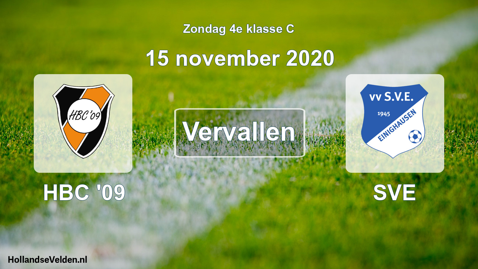 Scheduled Match: HBC '09 - SVE (15 November 2020)