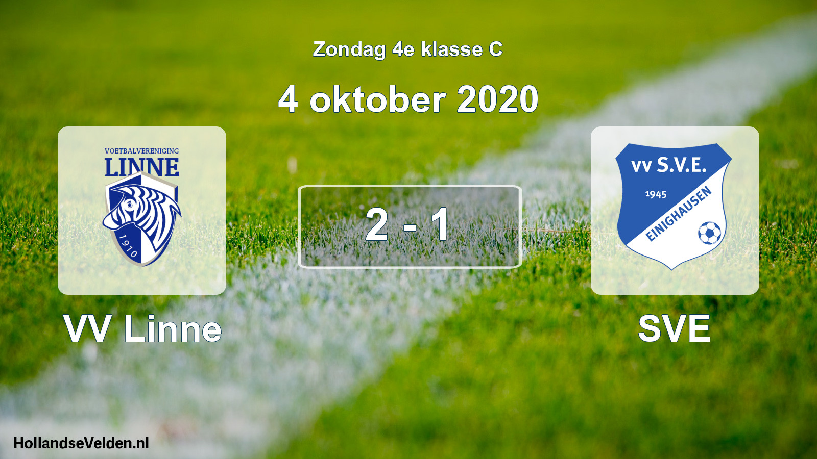 Total number of matches played: VV Linne - SVE 2 - 1 (4 October 2020)