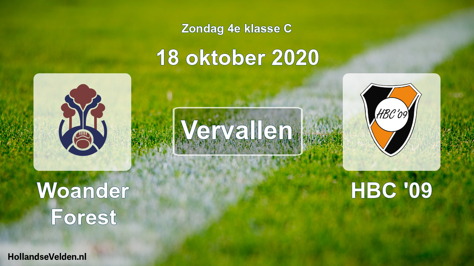 Scheduled Match: Woander Forest - HBC '09 (18 October 2020)
