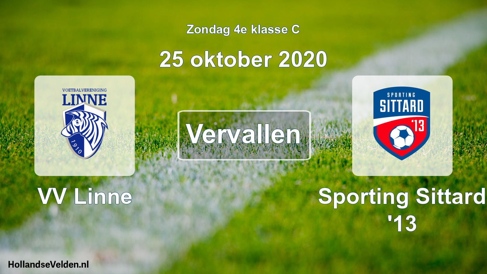 Scheduled Match: VV Linne - Sporting Sittard '13 (25 October 2020)