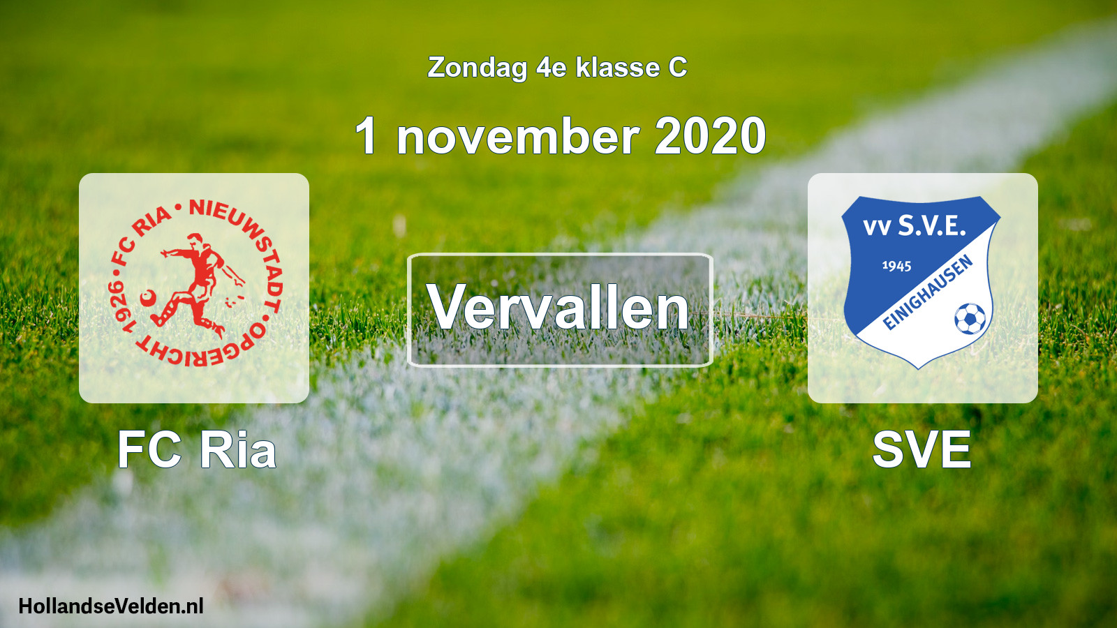 Scheduled Match: FC Ria - SVE (1 November 2020)