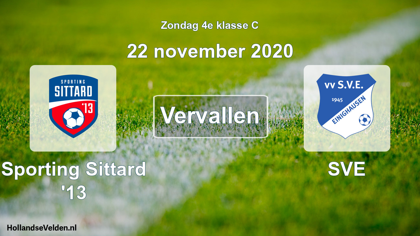 Scheduled Match: Sporting Sittard '13 - SVE (22 November 2020)