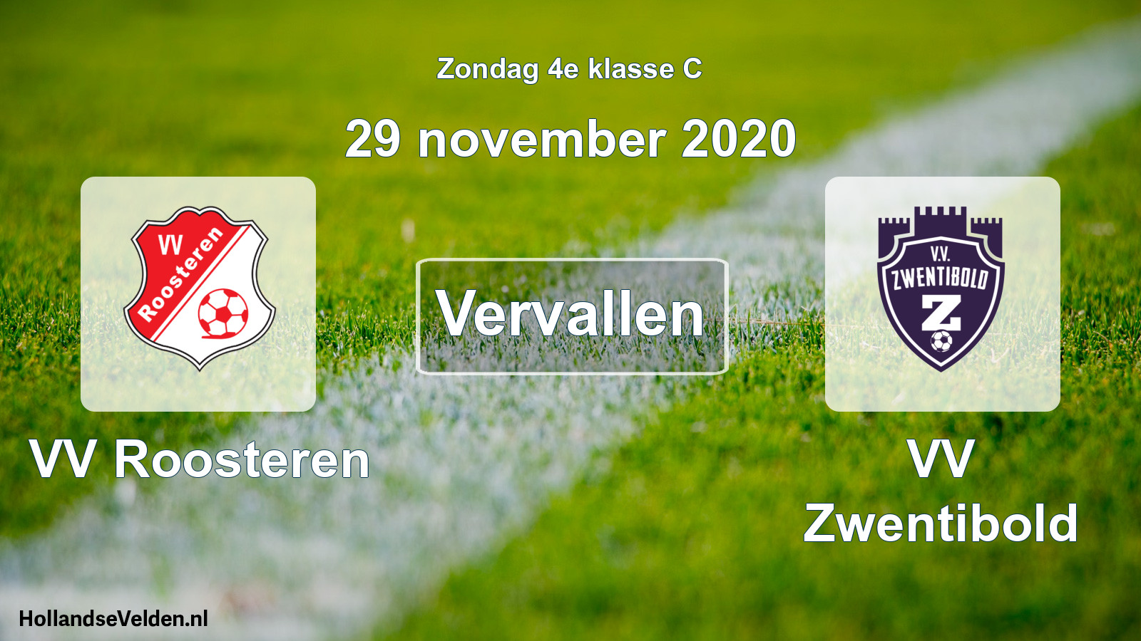 Scheduled Match: VV Roosteren - VV Zwentibold (29 November 2020)