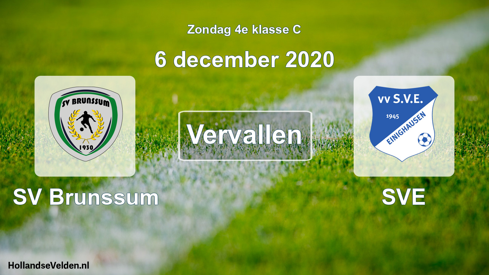 Scheduled Match: SV Brunssum - SVE (6 December 2020)