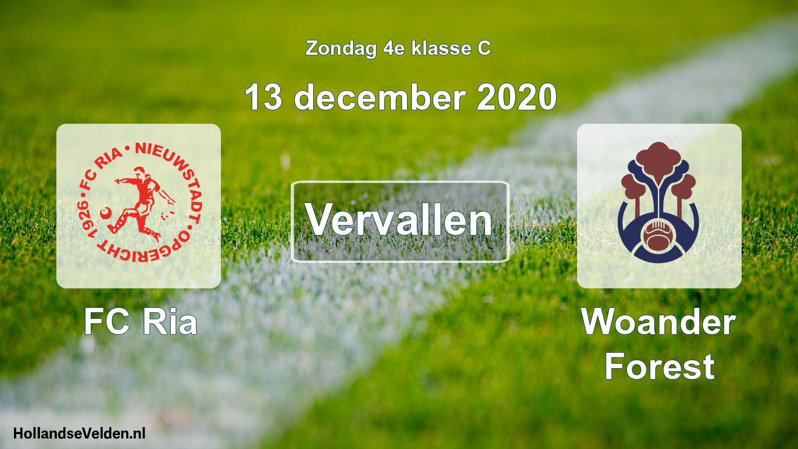Scheduled Match: FC Ria - Woander Forest (13 December 2020)