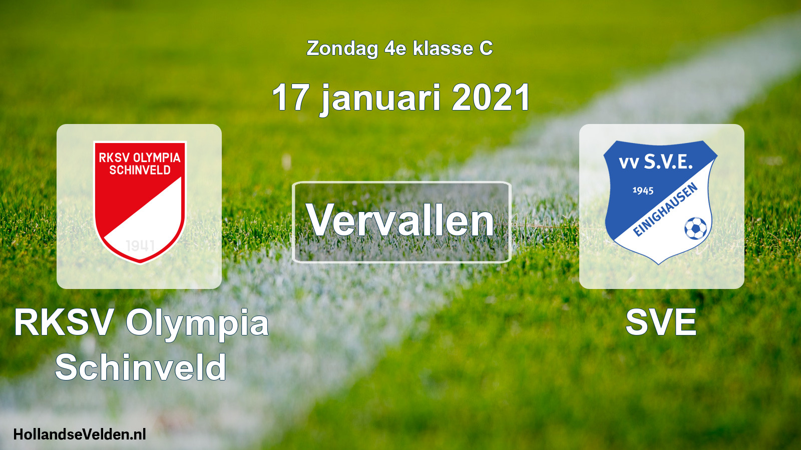 Scheduled Match: RKSV Olympia Schinveld - SVE (17 January 2021)
