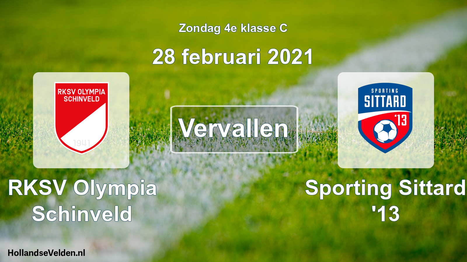 Scheduled Match: RKSV Olympia Schinveld - Sporting Sittard '13 (28 February 2021)