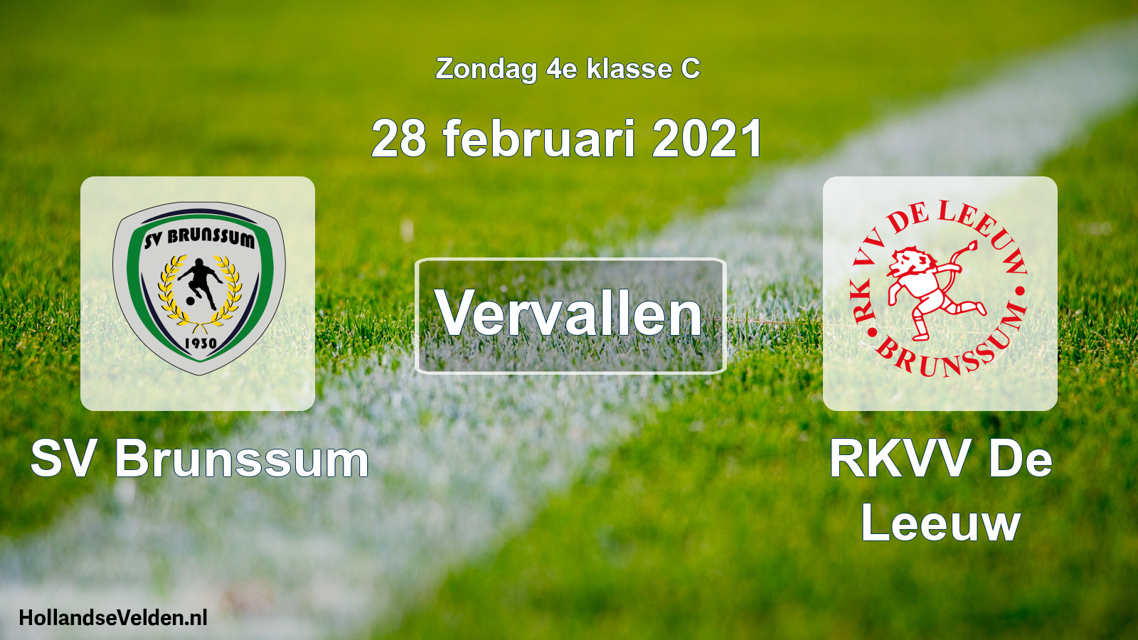 Scheduled Match: SV Brunssum - RKVV De Leeuw (28 February 2021)