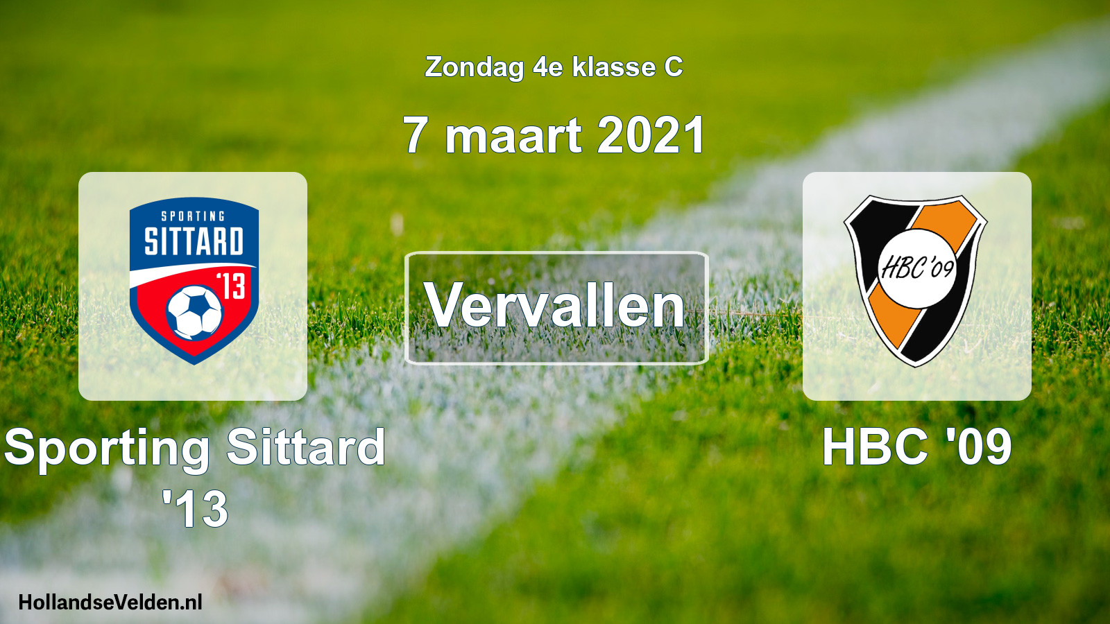 Scheduled Match: Sporting Sittard '13 - HBC '09 (7 March 2021)