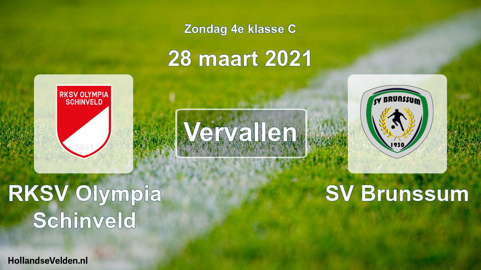 Scheduled Match: RKSV Olympia Schinveld - SV Brunssum (28 March 2021)