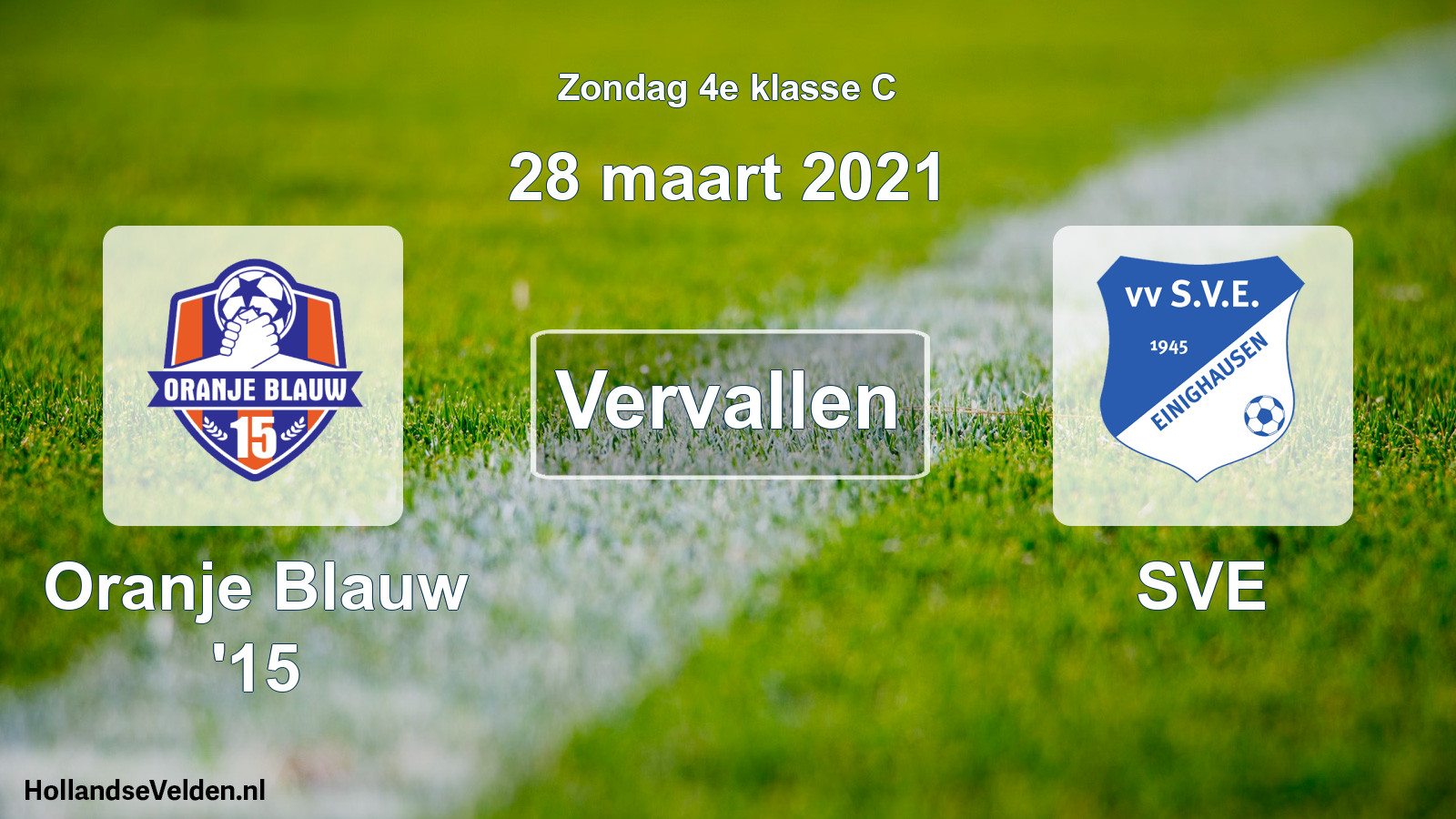 Scheduled Match: Oranje Blauw '15 - SVE (28 March 2021)