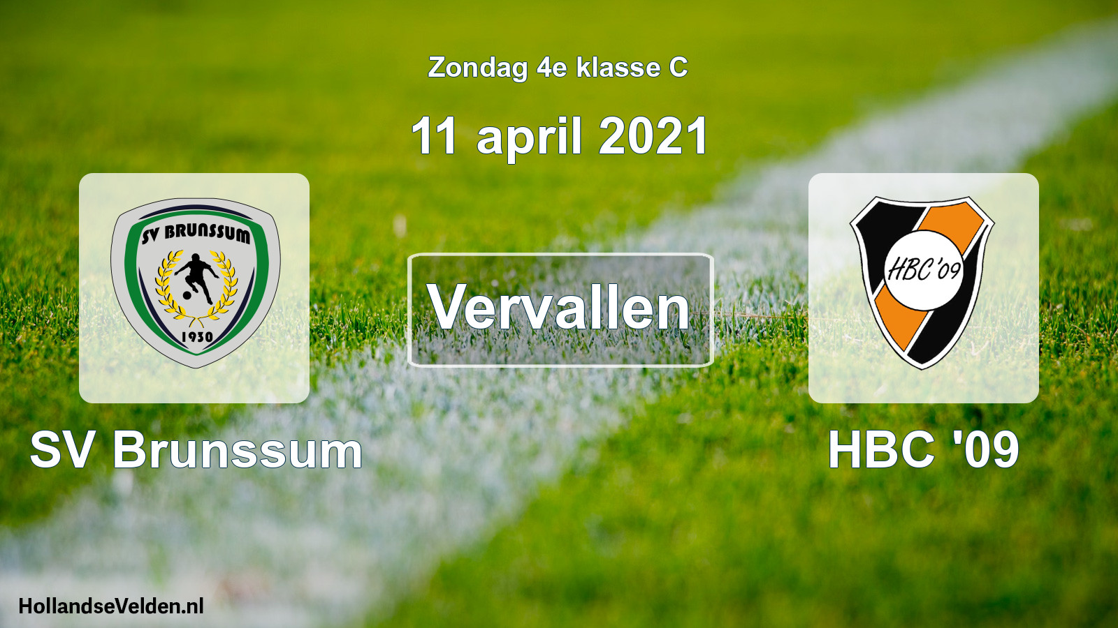 Scheduled Match: SV Brunssum - HBC '09 (11 April 2021)