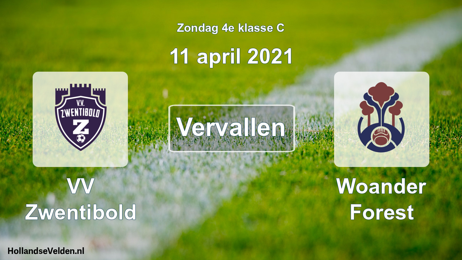 Scheduled Match: VV Zwentibold - Woander Forest (11 April 2021)