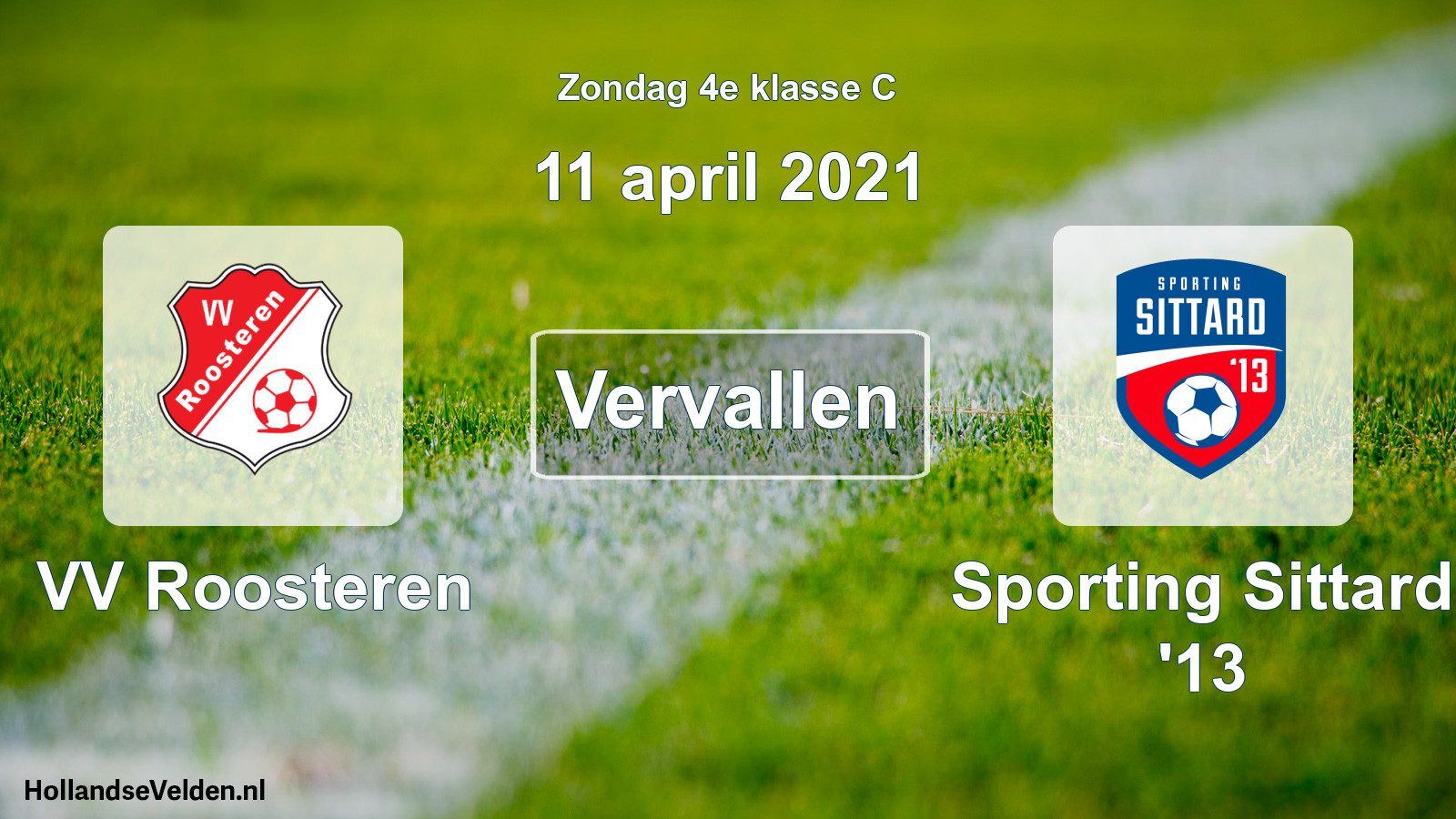 Scheduled Match: VV Roosteren - Sporting Sittard '13 (11 April 2021)