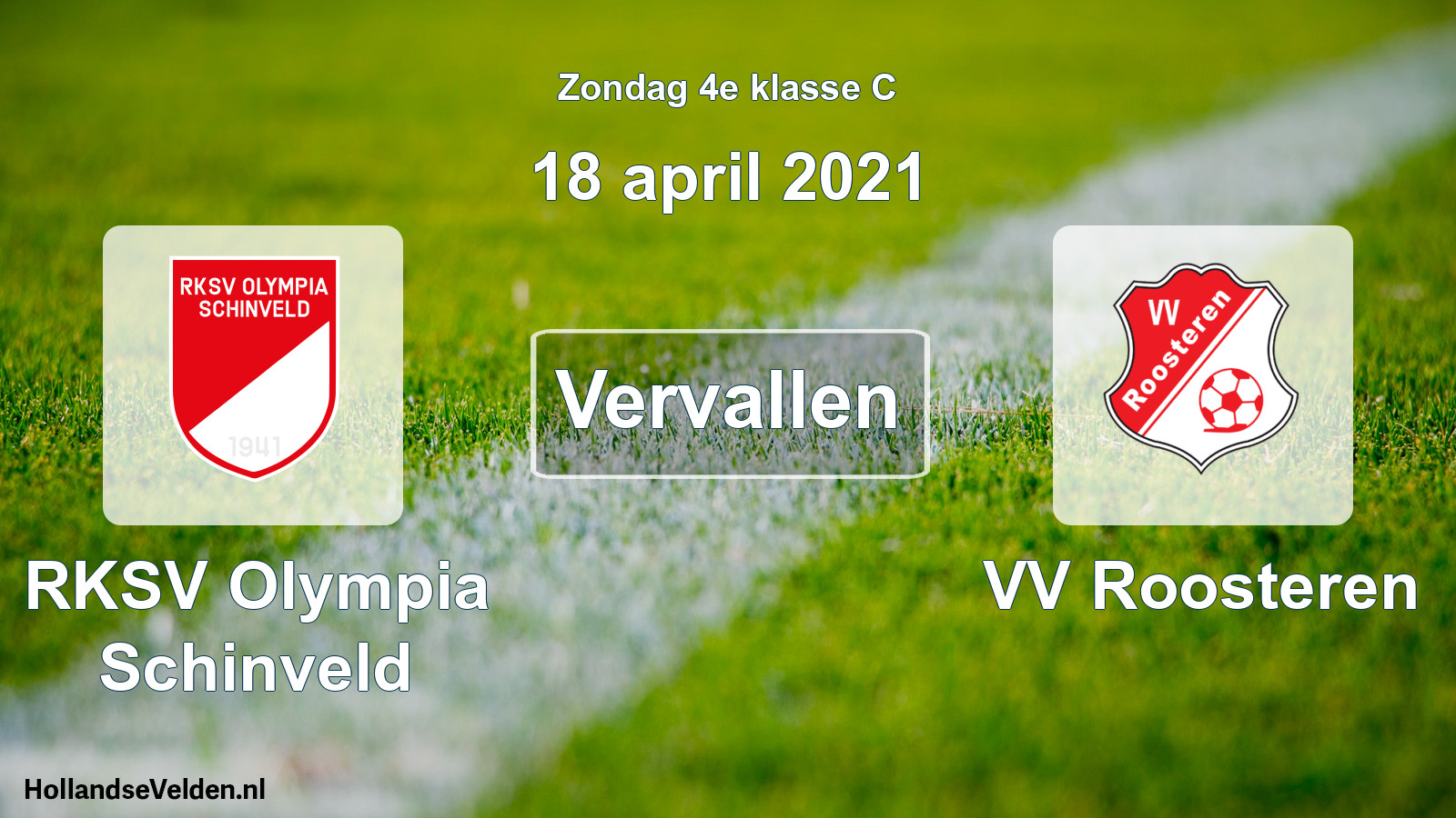 Scheduled Match: RKSV Olympia Schinveld - VV Roosteren (18 April 2021)