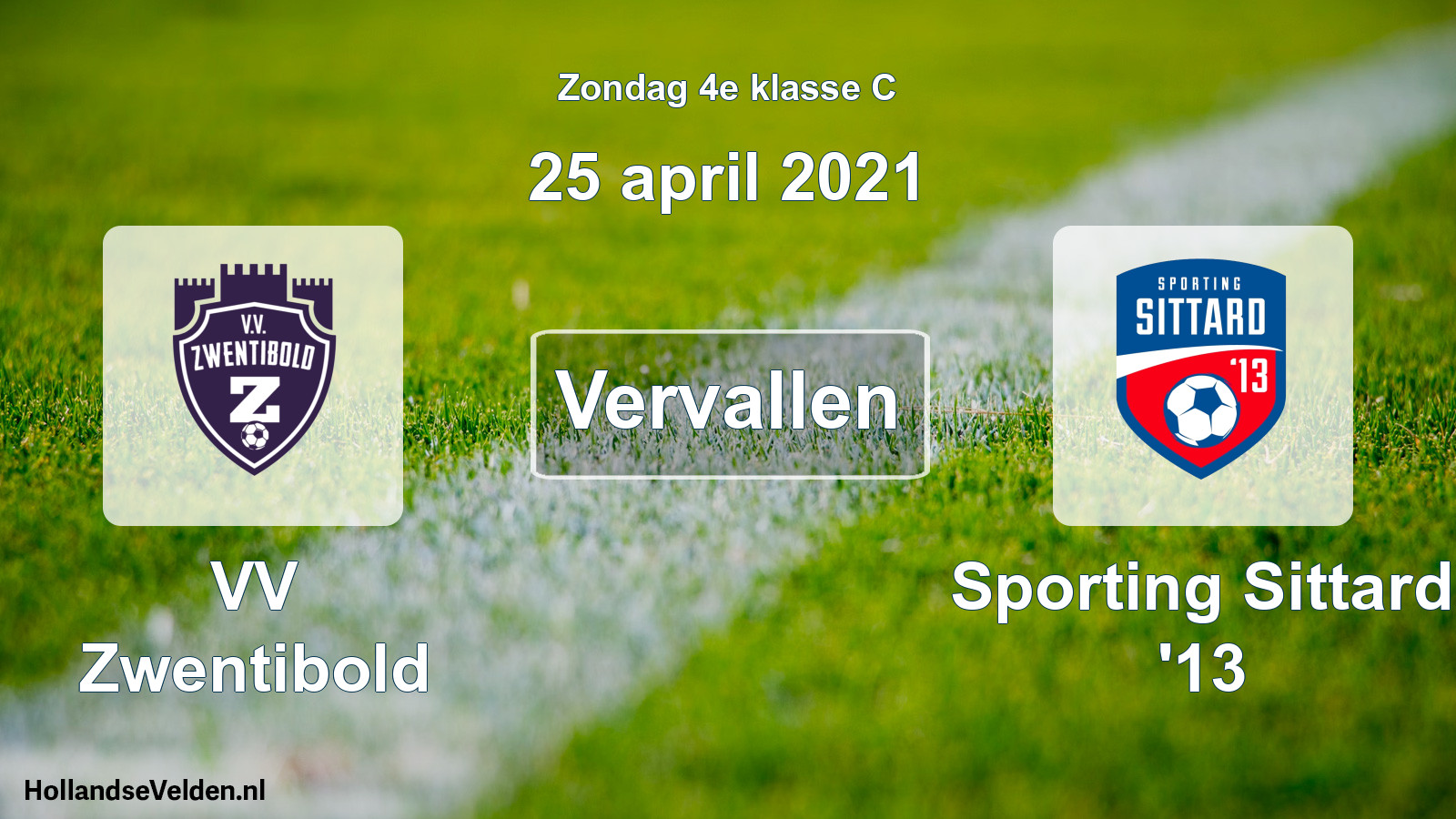 Scheduled Match: VV Zwentibold - Sporting Sittard '13 (25 April 2021)