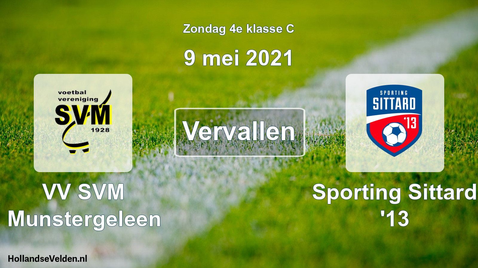 Scheduled Match: VV SVM Munstergeleen - Sporting Sittard '13 (9 May 2021)