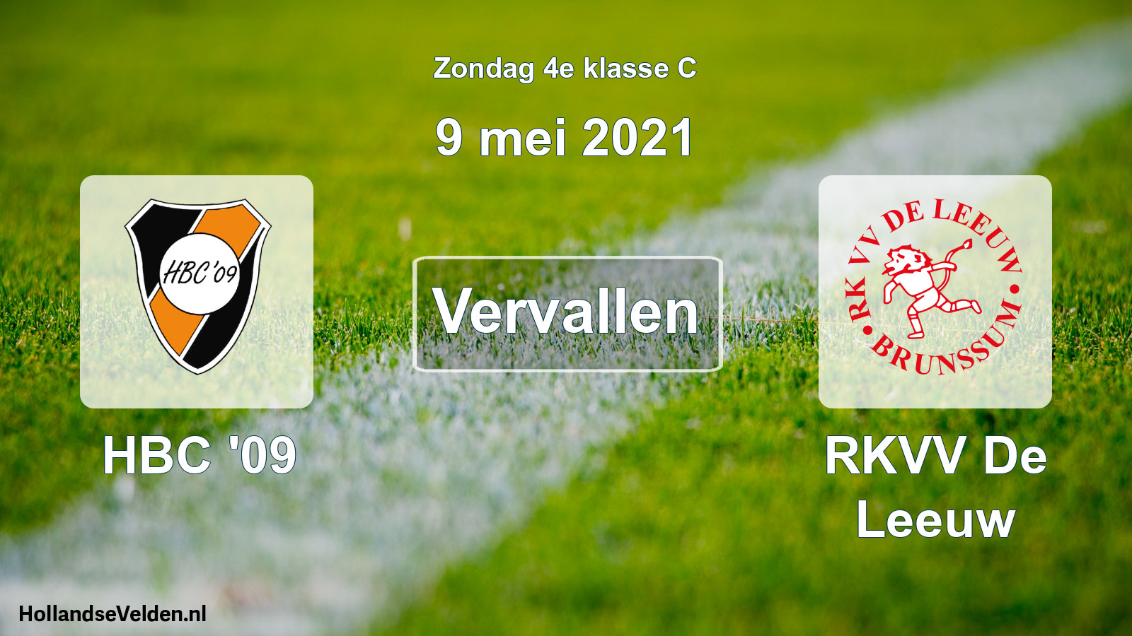 Scheduled Match: HBC '09 - RKVV De Leeuw (9 May 2021)