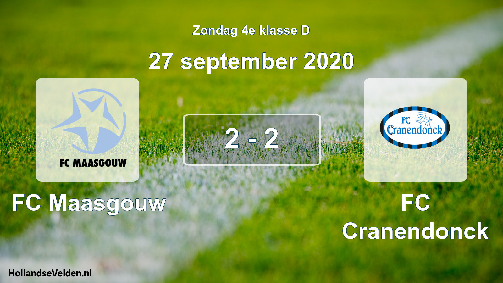 Total number of matches played: FC Maasgouw - FC Cranendonck 2 - 2 (27 September 2020)