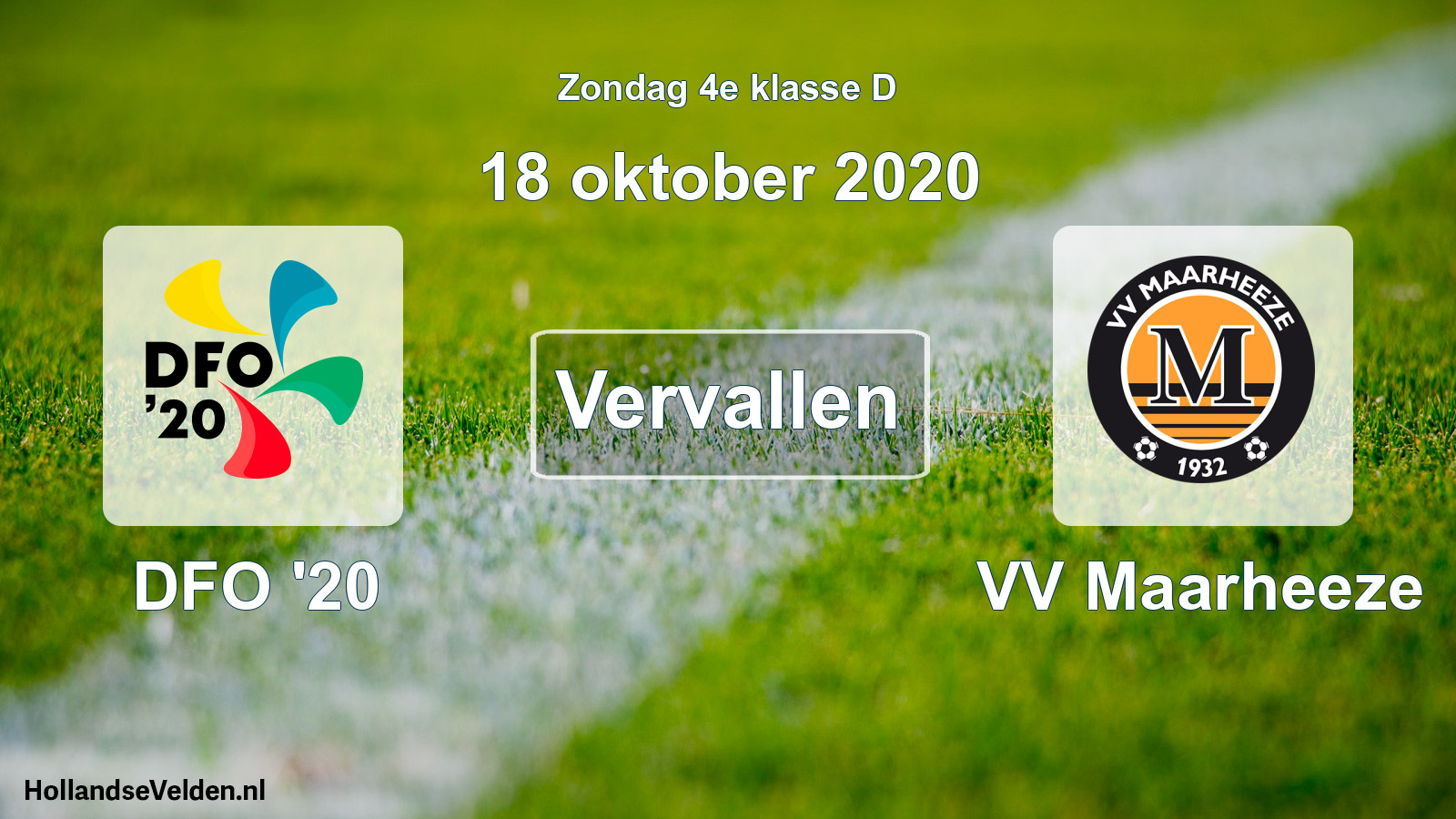 Scheduled Match: DFO '20 - VV Maarheeze (18 October 2020)