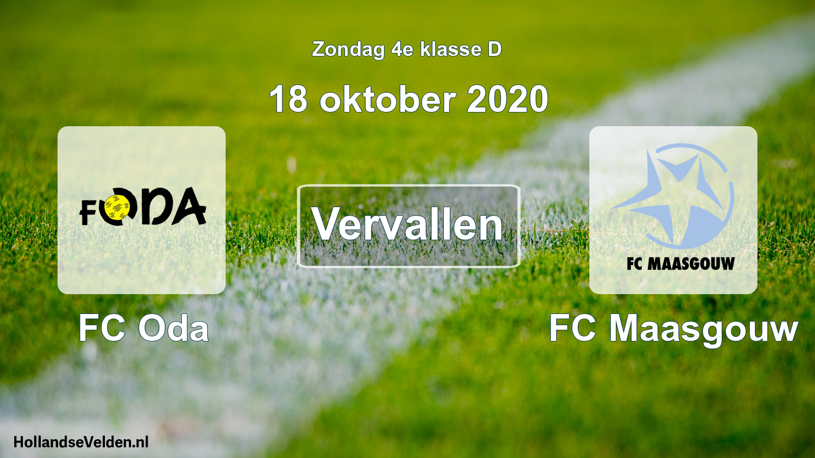 Scheduled Match: FC Oda - FC Maasgouw (18 October 2020)