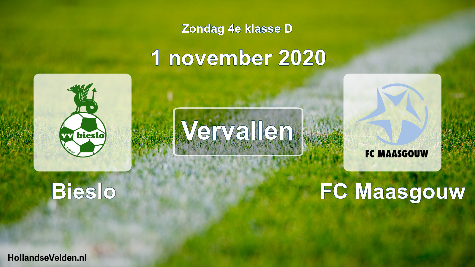 Scheduled Match: Bieslo - FC Maasgouw (1 November 2020)