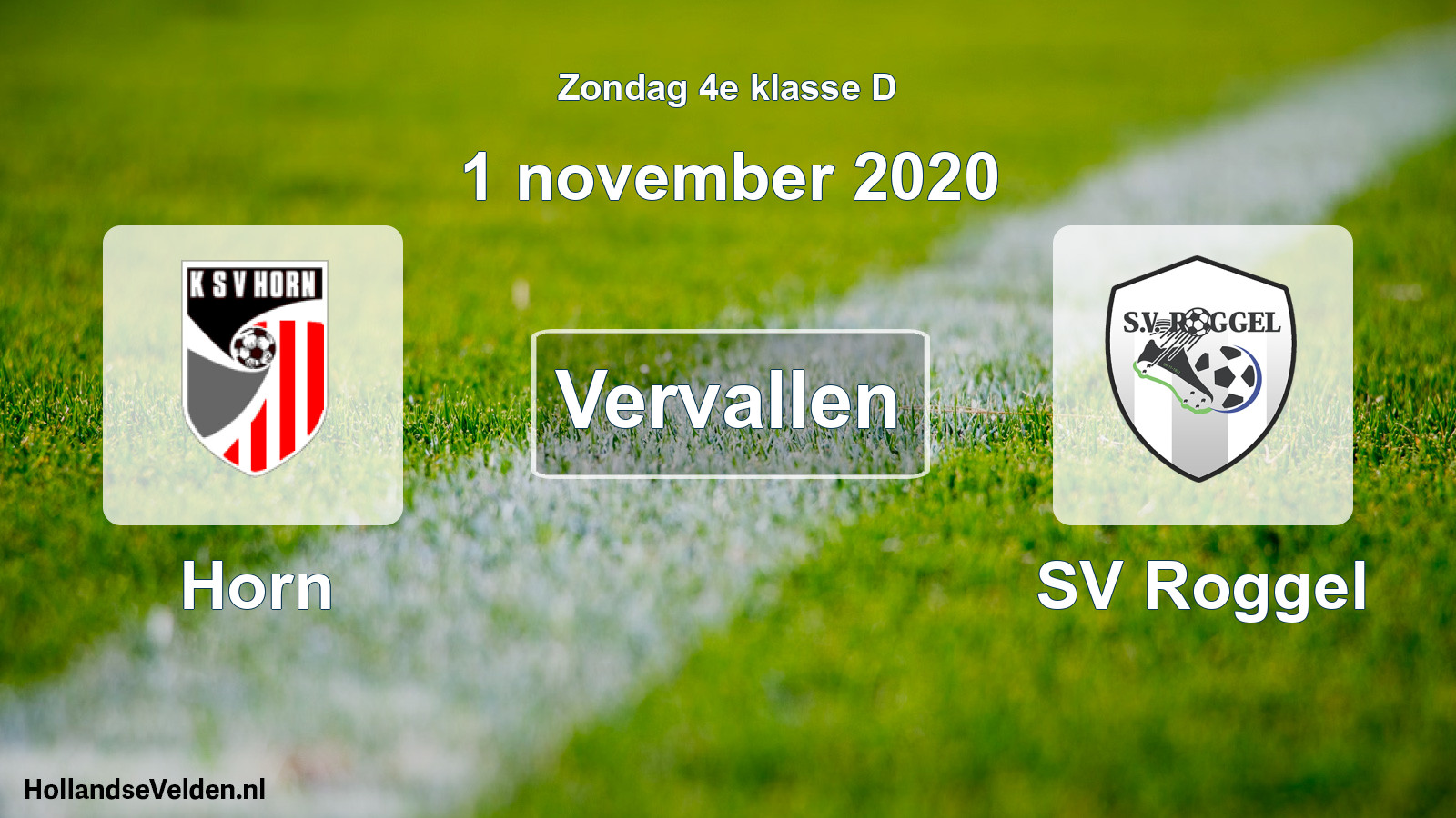 Scheduled Match: Horn - SV Roggel (1 November 2020)