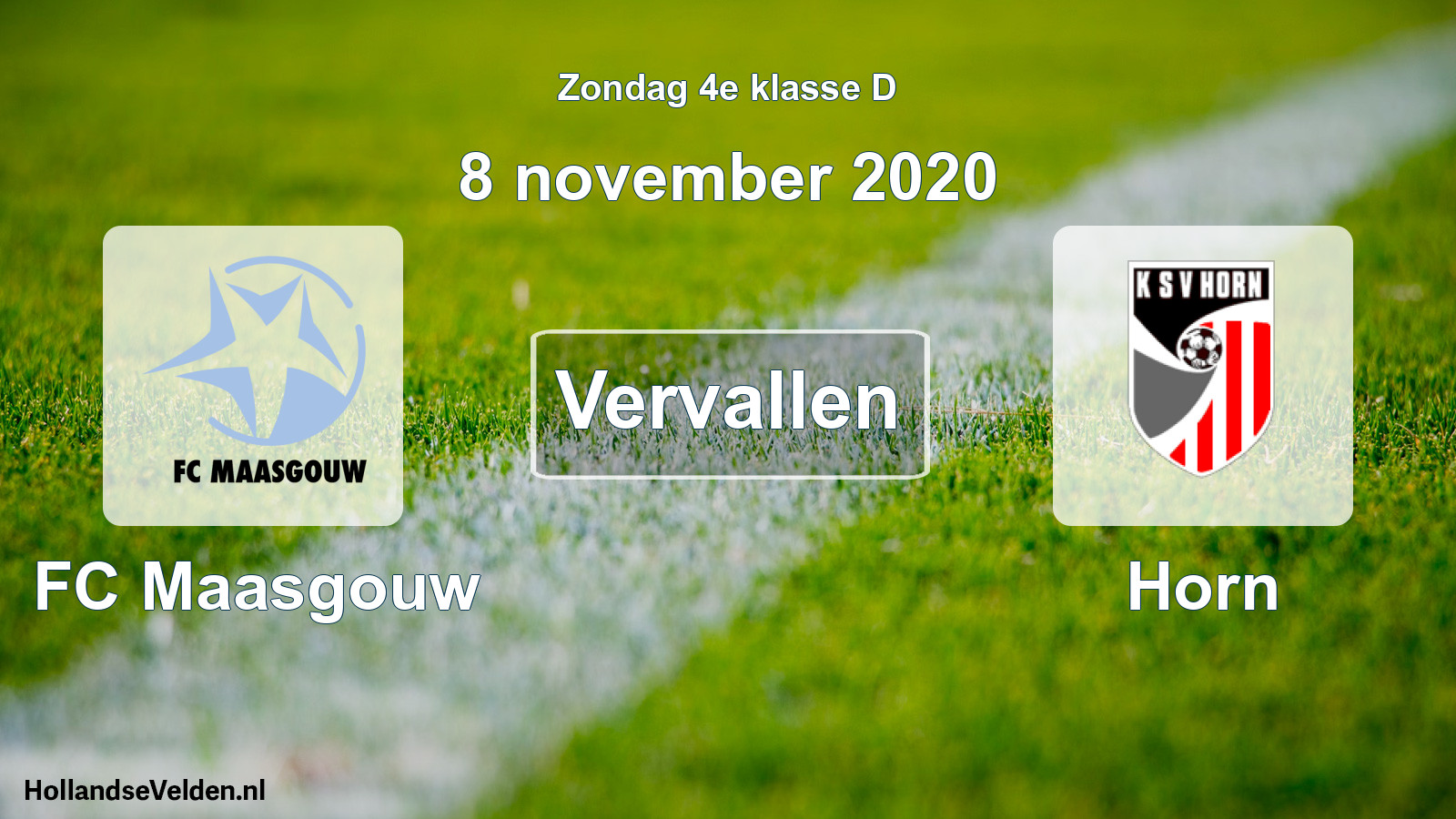 Scheduled Match: FC Maasgouw - Horn (8 November 2020)