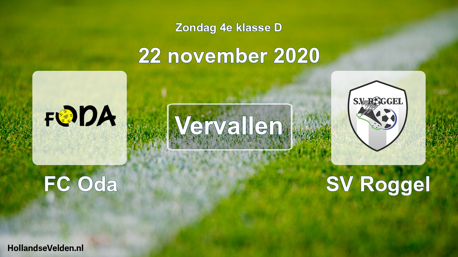 Scheduled Match: FC Oda - SV Roggel (22 November 2020)