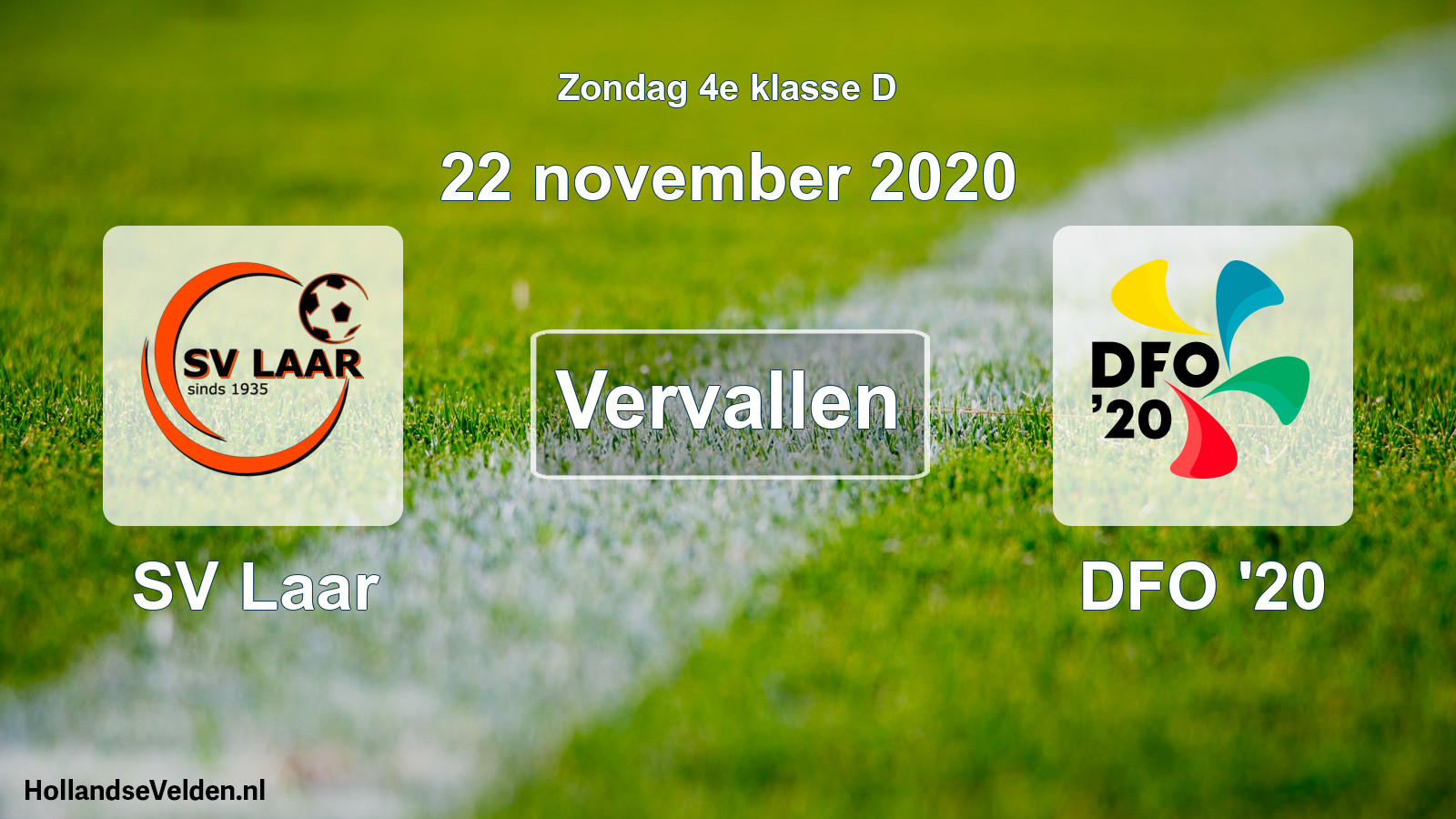 Scheduled Match: SV Laar - DFO '20 (22 November 2020)