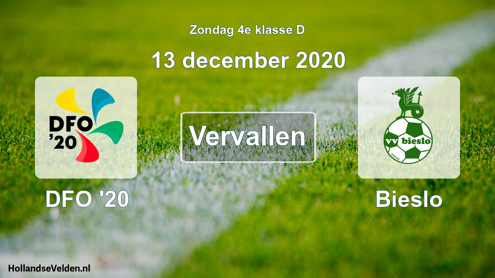 Scheduled Match: DFO '20 - Bieslo (13 December 2020)