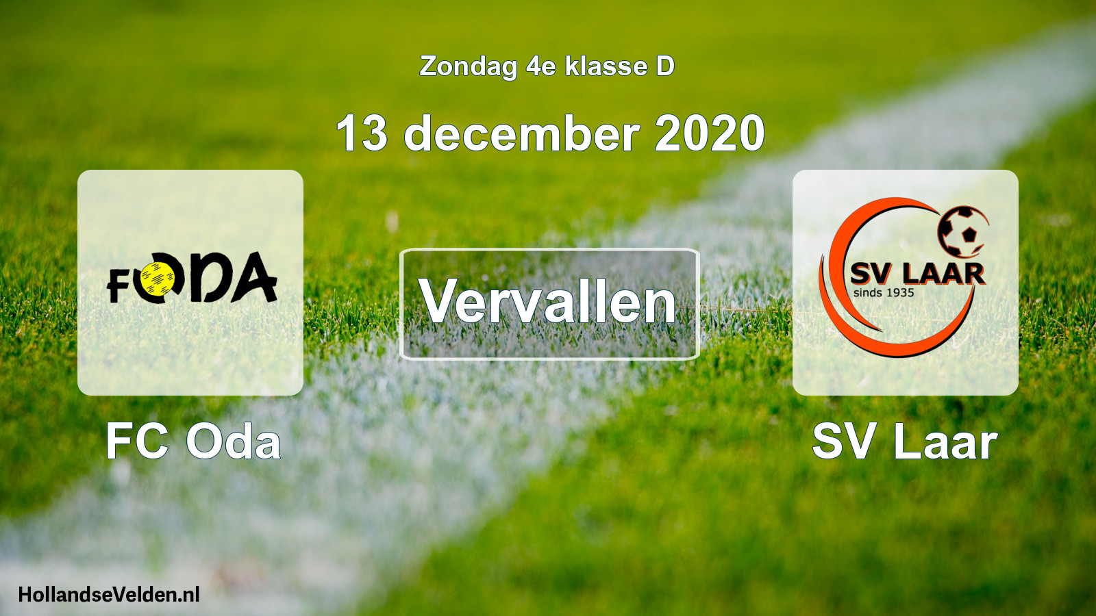 Scheduled Match: FC Oda - SV Laar (13 December 2020)