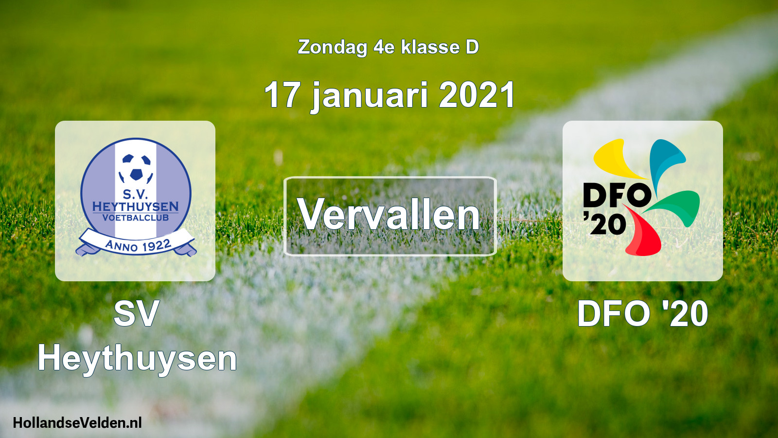 Scheduled Match: Heythuysen - DFO '20 (17 January 2021)