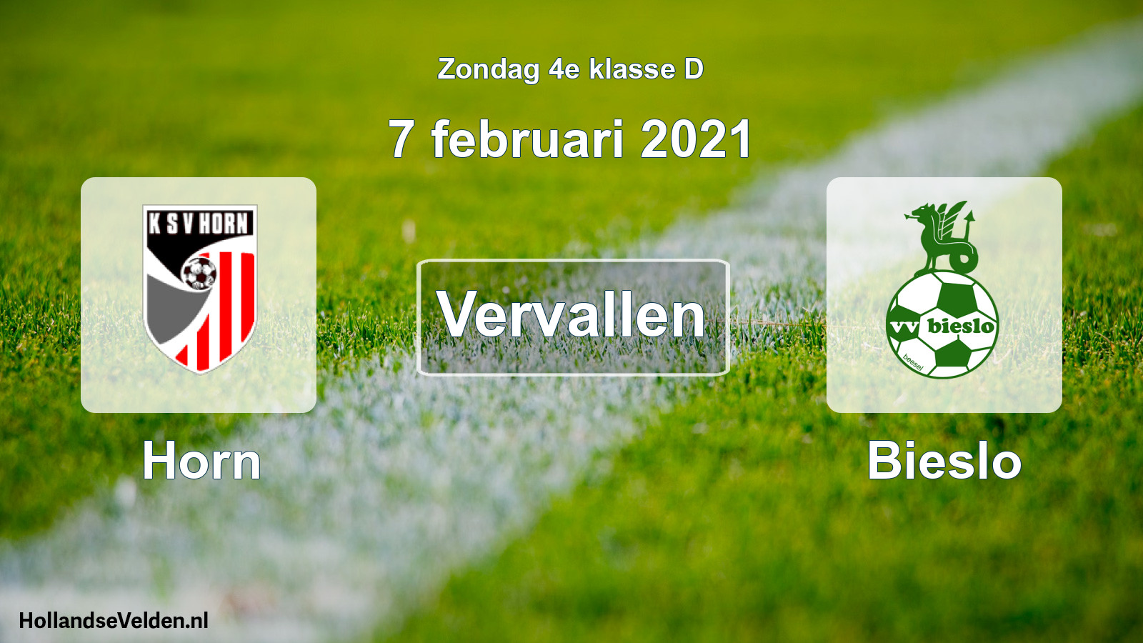 Scheduled Match: Horn - Bieslo (7 February 2021)