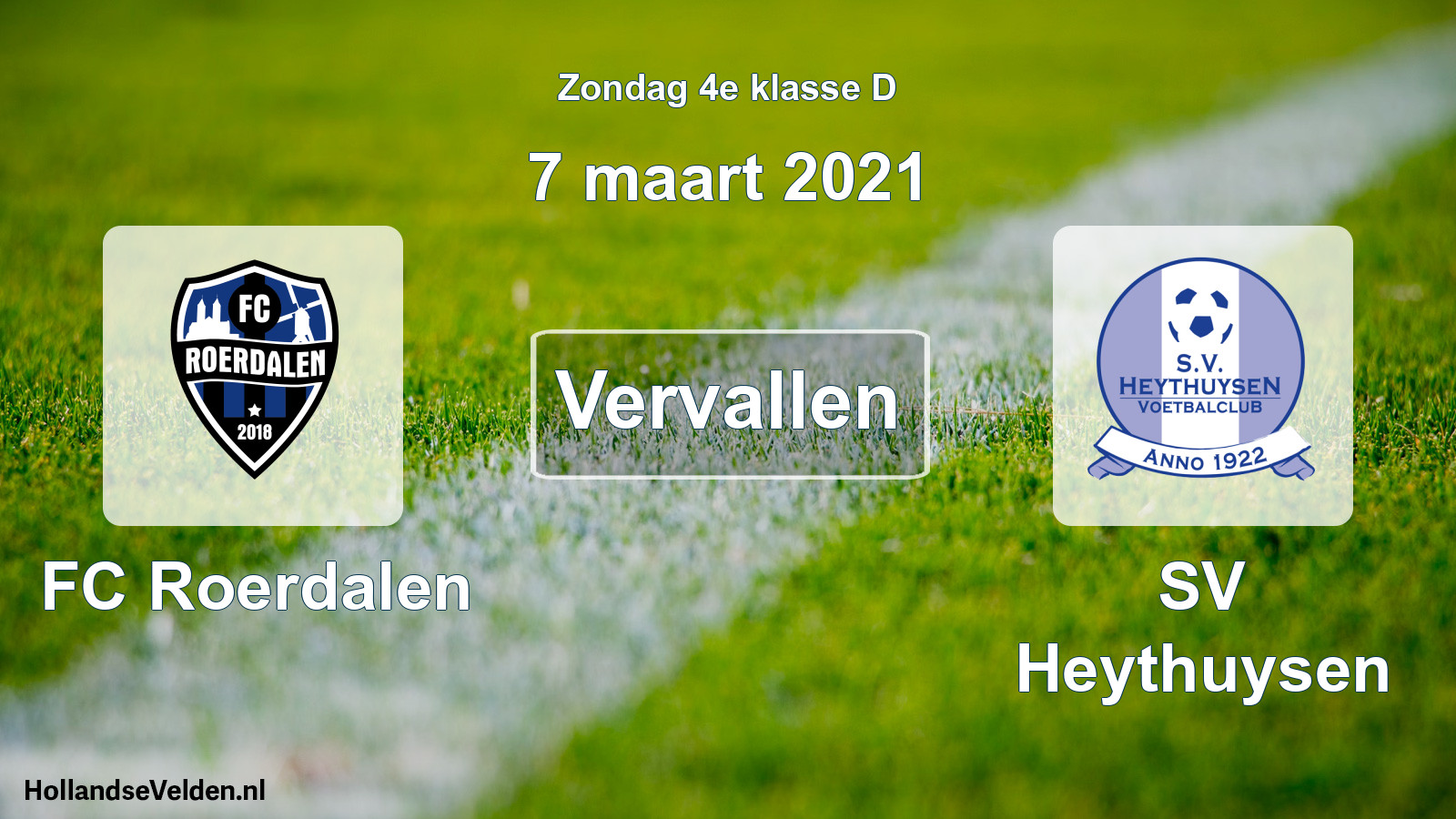 Scheduled Match: FC Roerdalen - Heythuysen (7 March 2021)