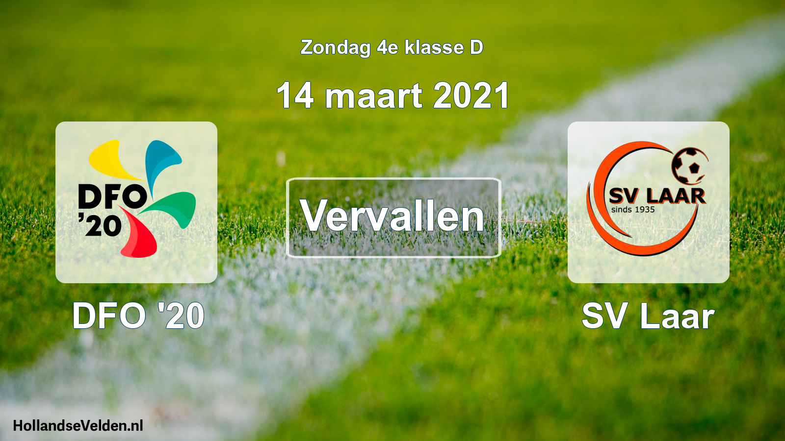 Scheduled Match: DFO '20 - SV Laar (14 March 2021)