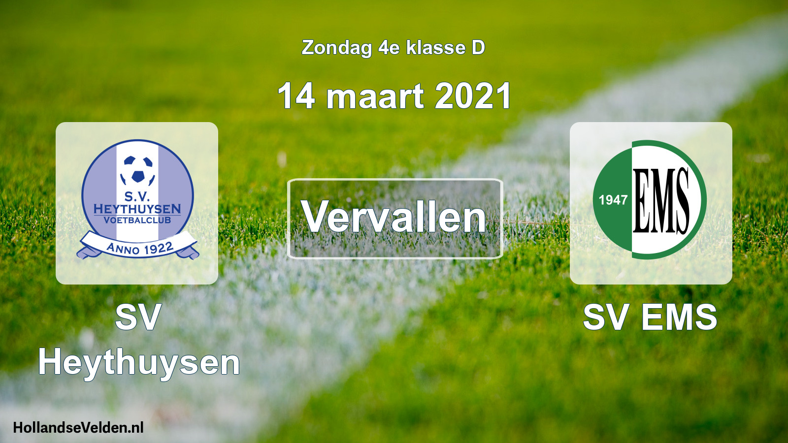 Scheduled Match: Heythuysen - SV EMS (14 March 2021)