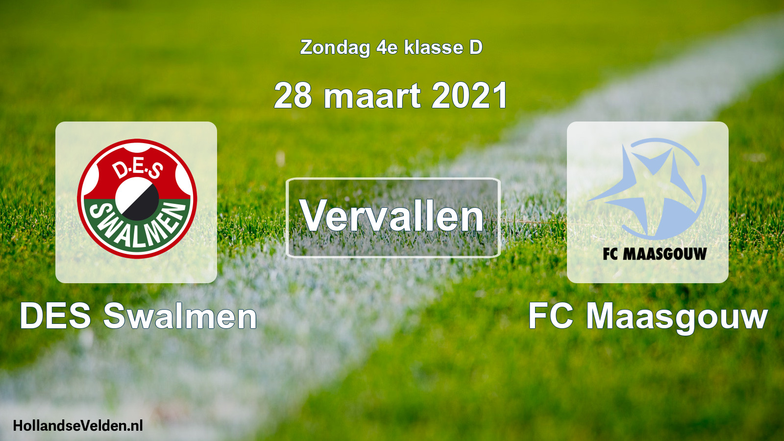 Scheduled Match: DES Swalmen - FC Maasgouw (28 March 2021)