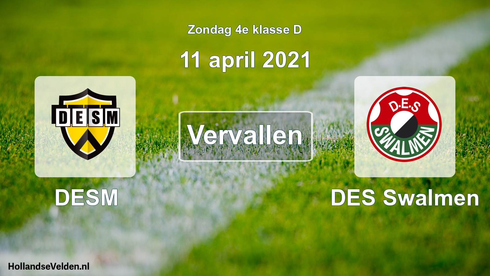 Scheduled Match: DESM - DES Swalmen (11 April 2021)