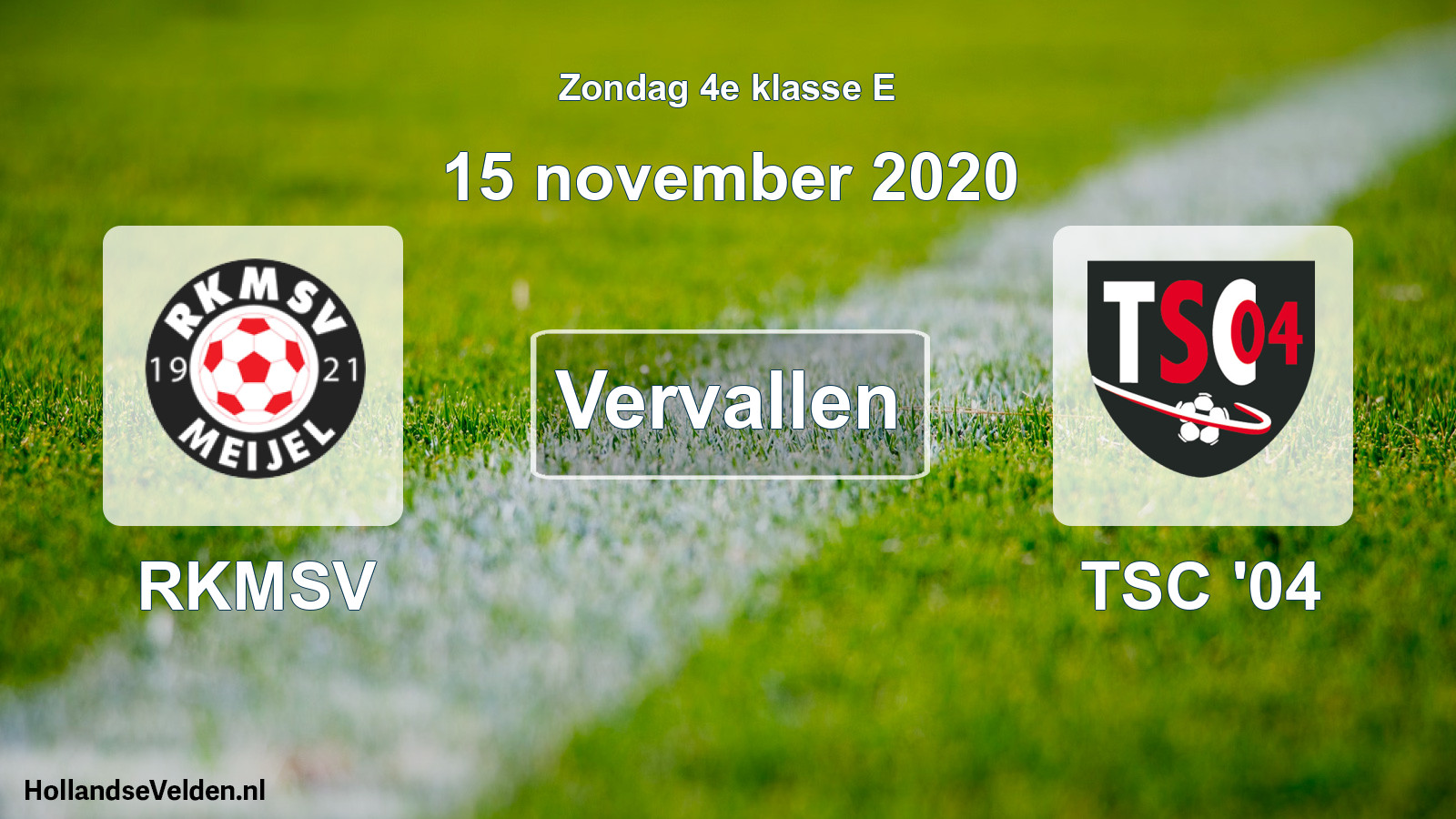 Scheduled Match: RKMSV - TSC '04 (15 November 2020)